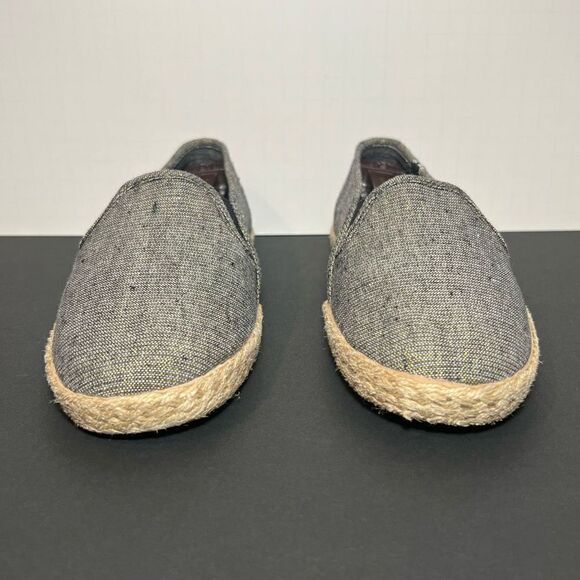 Womens KEDS Just Wrapped Grey w/ Gold Glitter Espadrille Slip On Shoes / Size 7 - Picture 3 of 9